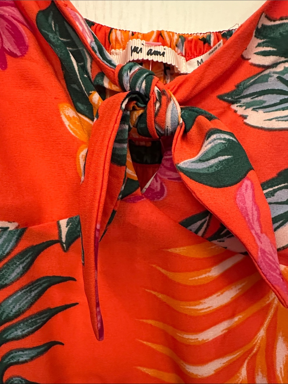 miami Red Coral Floral Tie-Front Maxi Skirt - Picture 5 of 12